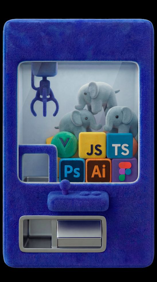 Toy machine with tech icons